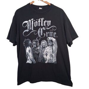 Motley Crue Shirt Men XL Black Graphic Band T Hard Rock Music 2008